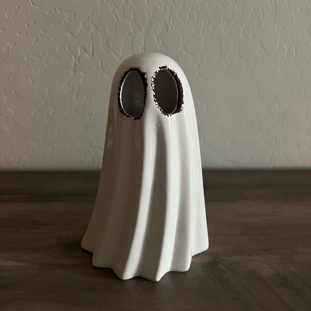 Small Martha Stewart 8.5” Ceramic Ghost LED Halloween Decor